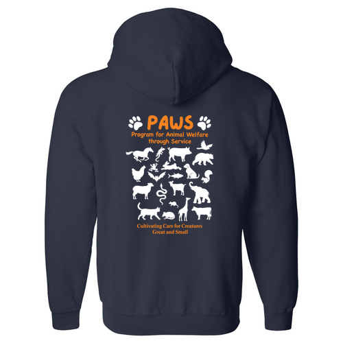 Gildan Full Zip Hooded Sweatshirt -- Navy
