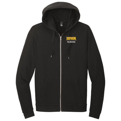 District Perfect Tri Fleece Full-Zip Hoodie -- Black