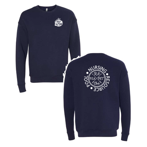 Bella Canvas Soft Drop Shoulder Fleece Crewneck -- Navy