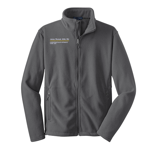 WVU Medicine Port Authority Value Fleece Jacket -- Iron Grey
