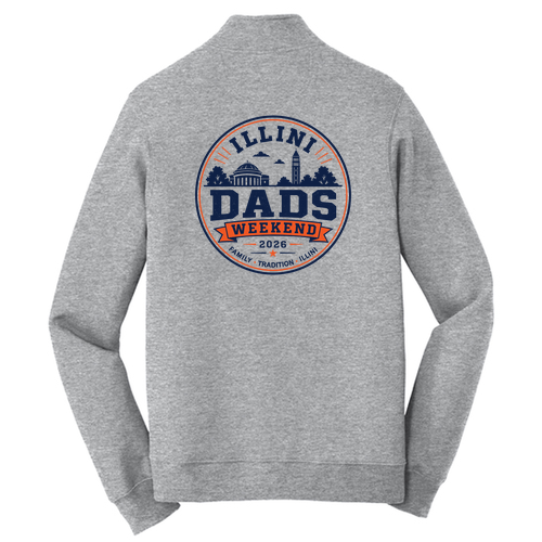 Illini Dads Quarter Zip -- Athletic Heather