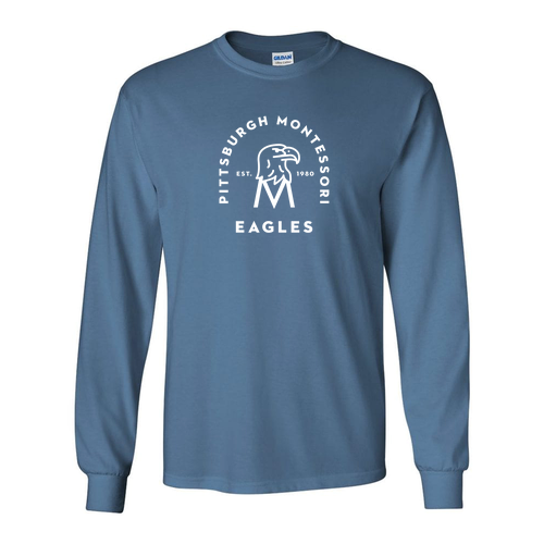 Gildan Heavy Cotton Longsleeve Basic T-Shirt -- Indigo Blue