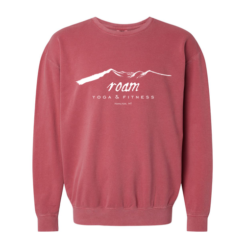 Comfort Colors Lightweight Adult Ringspun Crewneck Sweatshirt -- Crimson