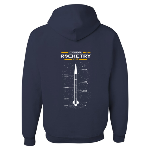 Jerzees 8 oz 50/50 Nublend Adult Hooded Sweatshirt -- Navy (Diagram Design)