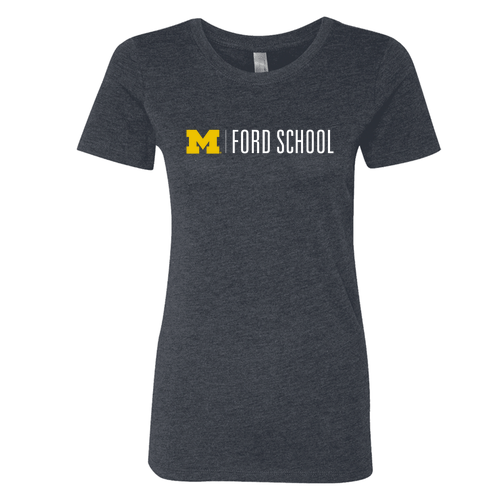 Ladies Next Level Soft Fitted Triblend Tee -- Vintage Navy