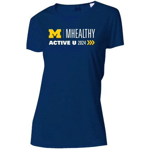 Ladies Performance short sleeve tee-- Navy