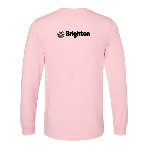 Brighton Logo 2 Black Ink -- Long Sleeve Pink