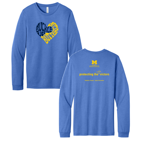 Bella Canvas Soft Fitted Heather CVC Long Sleeve Tee -- Heather Columbia Blue
