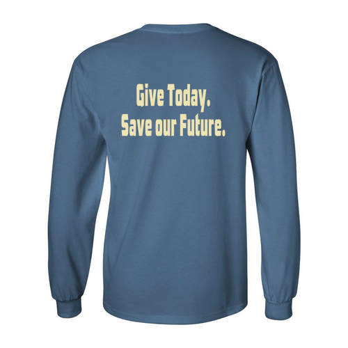 Gildan Heavy Cotton Longsleeve Basic T-Shirt -- Indigo Blue