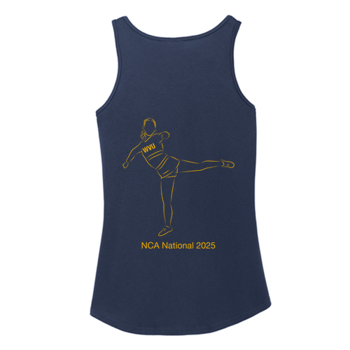 Design 1 Port and Company Ladies Core Cotton Tank Top -- Navy