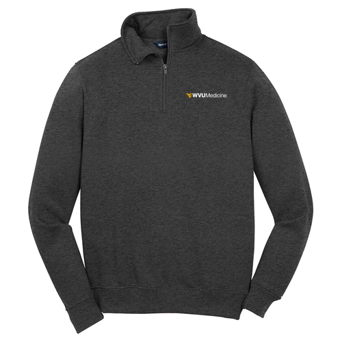 Screen Printed Sport Tek Quarter Zip Sweatshirt -- Graphite Heather