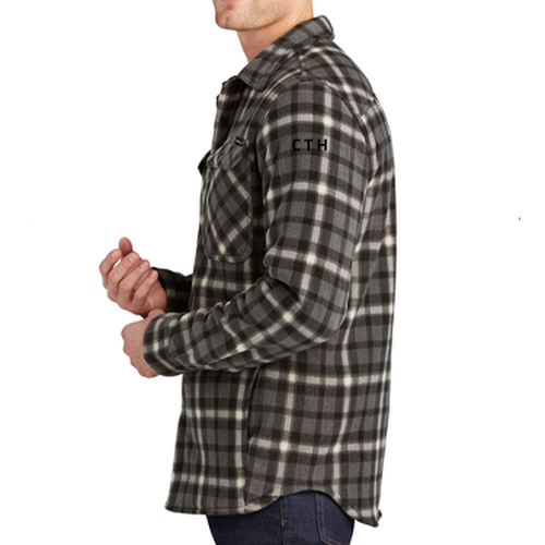 Eddie Bauer Woodland Shirt Jac -- Grey Steel / Bone, CTH logo, 20 points