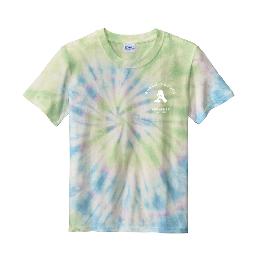 Youth Tie Dye Tee -- Watercolor Spiral