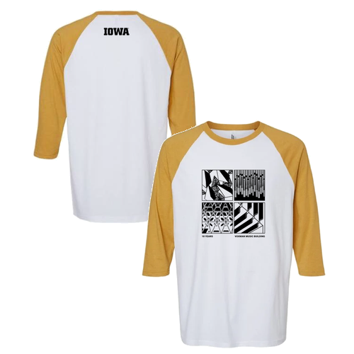 [HIDE] American Apparel CVC Unisex Raglan T-Shirt -- White / Heather Mustard