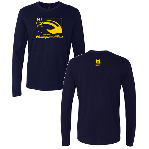 Mens/Unisex Next Level Soft Fitted Long Sleeve Tee -- Midnight Navy