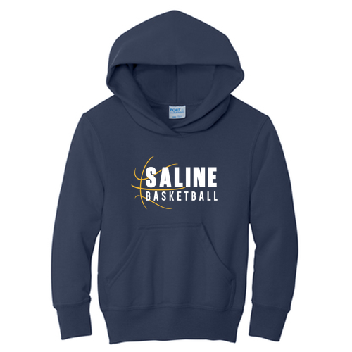 Port and Company Youth Pullover Hooded Sweatshirt -- Navy