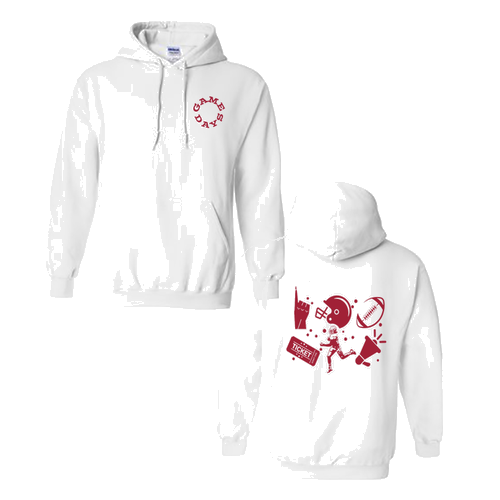 Gildan Heavy Blend Hooded Sweatshirt -- White