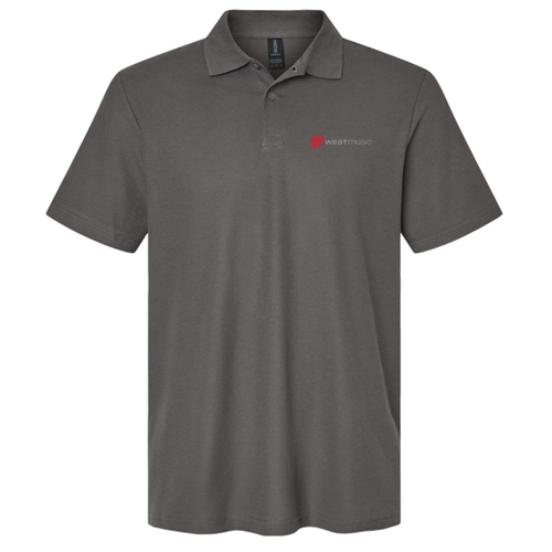 Embroidered Gildan Adult Softstyle Pique Polo -- Charcoal