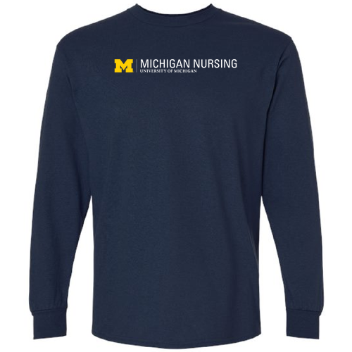 Gildan Ultra Cotton Longsleeve Basic T-Shirt -- Navy