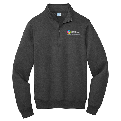 Quarter-Zip Pullover -- Dark Heather Grey