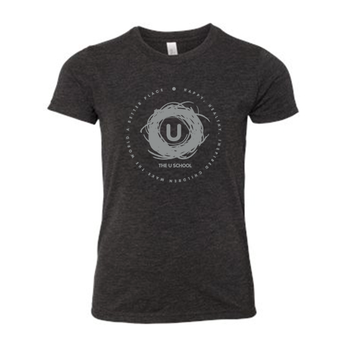 Youth Bella Canvas Triblend Jersey Short Sleeve Tee -- Charcoal Black