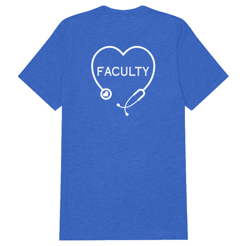 Faculty Bella Canvas Triblend Short Sleeve T-Shirt -- Solid True Royal Triblend