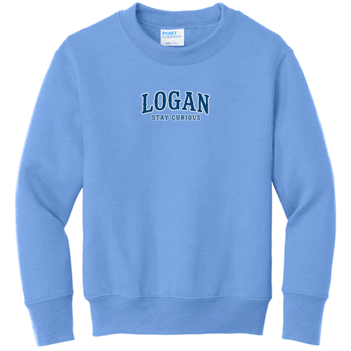 Port & Co Youth Core Fleece Crewneck Sweatshirt -- Carolina Blue