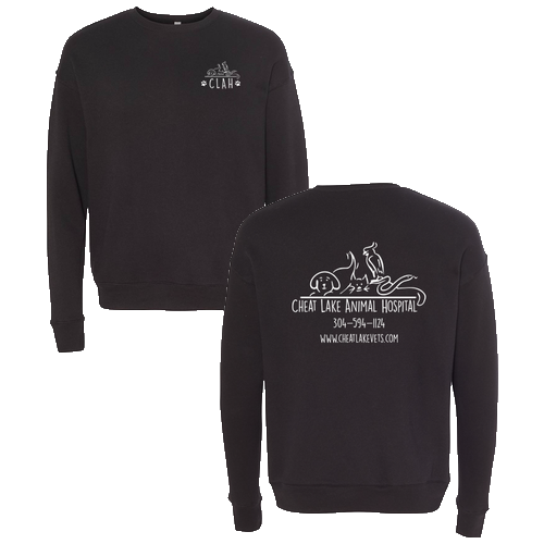 Bella Canvas Unisex Drop Shoulder Fleece Crewneck -- Black