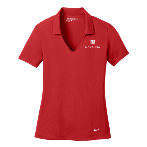 Nike Golf Ladies Dri Fit Vertical Mesh Polo -- University Red