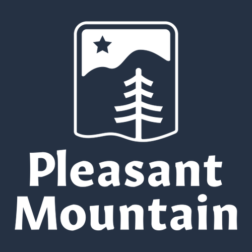 Pleasant Mountain Logo 1 White Ink -- Crewneck Sweatshirt Navy