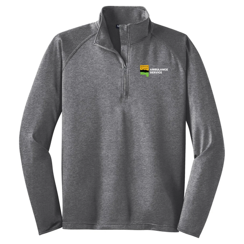 Sport Tek Sport Wick Stretch Half Zip Pullover -- Charcoal Grey Heather