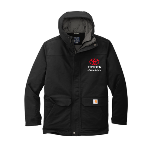 Carhartt Super Dux Insulated Hooded Coat -- Black, Toyota Logo