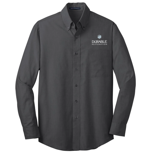 PORT AUTHORITY Crosshatch Easy Care Shirt -- Soft Black