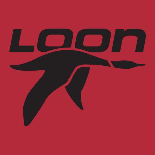 Loon Logo 1 Black Ink -- Long Sleeve Red