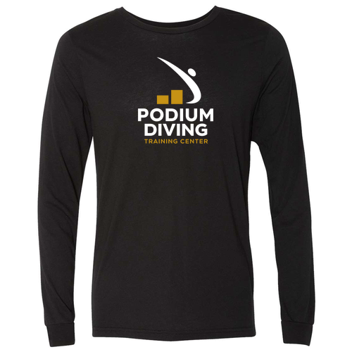 Bella+Canvas Unisex Triblend Long Sleeve Tee -- Solid Black TriBlend