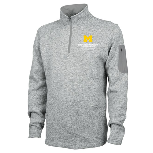 Charles River Heathered Fleece Pullover -- Light Grey Heather, $63