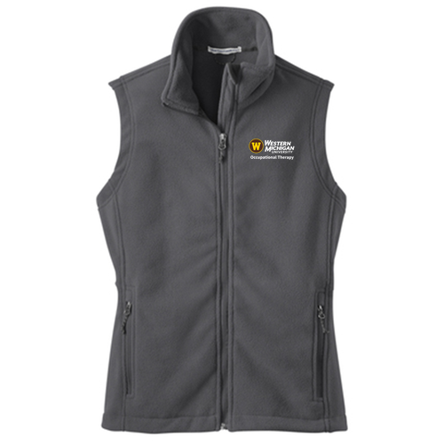 Embroidered WMU OT Port Authority Ladies Value Fleece Vest -- Iron Grey
