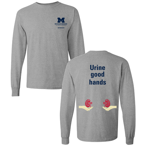 Mens/Unisex Gildan Heavy Cotton Long Sleeve Basic T-Shirt -- Sport Grey