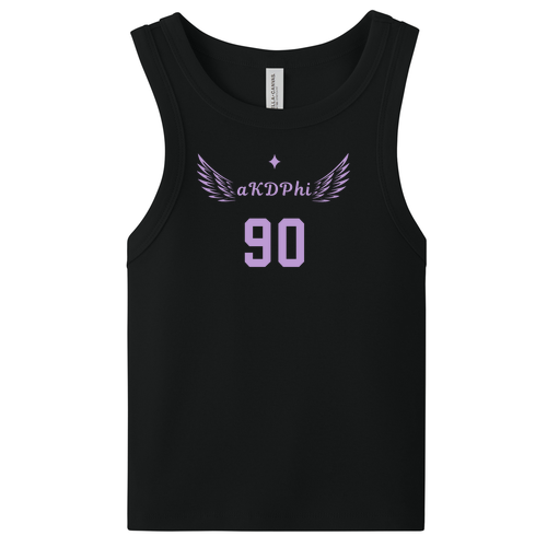 BELLA+CANVAS Women’s Micro Rib Racer Tank -- Solid Black Blend