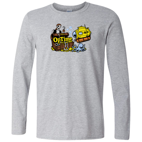 Gildan Softstyle Longsleeve T Shirt -- Sport Grey