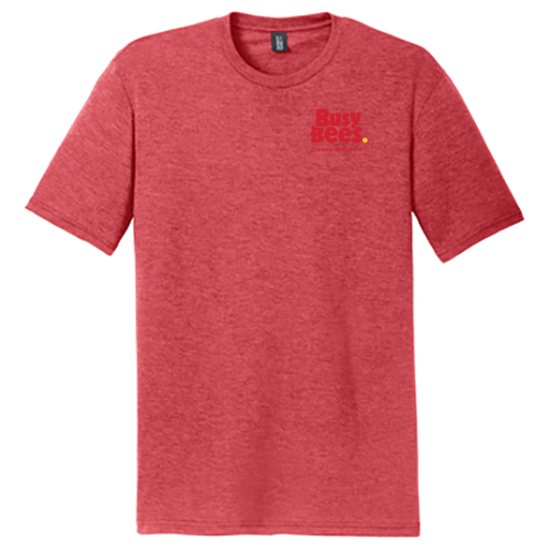 District Made Mens Perfect Tri Crew Tee -- Red Frost