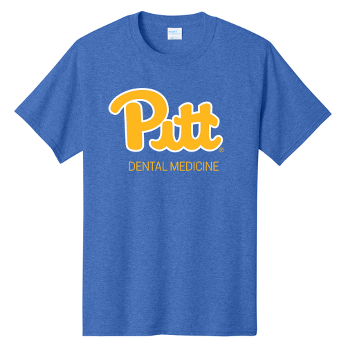 White/Gold Script T-Shirt -- Heather Royal