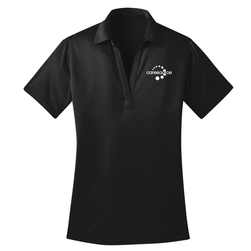 Ladies CS Port Authority Silk Touch Performance Polo -- Black