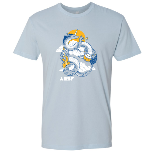 Mens/Unisex Next Level Soft Fitted Short Sleeve Tee -- Light Blue