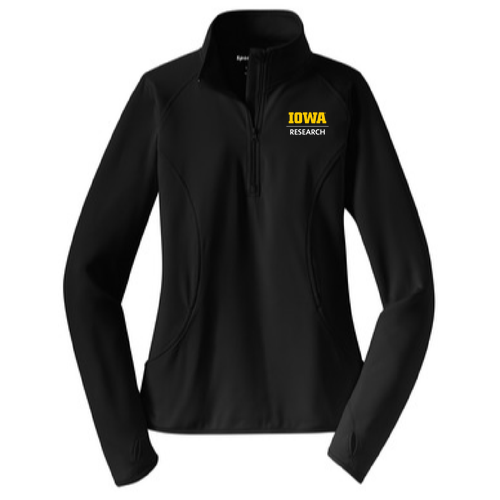 Sport Tek Ladies Sport Wick Stretch Half Zip Pullover -- Black