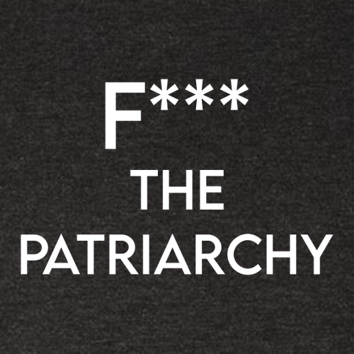Mens/Unisex Next Level Soft Fitted TriBlend Tee -- Vintage Black, F the Patriarchy