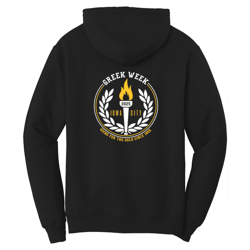 Port and Company Core Fleece Pullover Hooded Sweatshirt -- Jet Black
