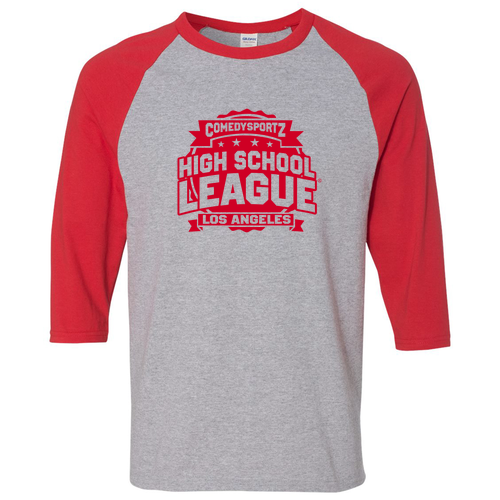 Red Comedy Sportz Raglan -- Sport Grey / Royal