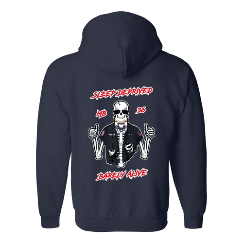 Gildan Full Zip Hooded Sweatshirt -- Navy