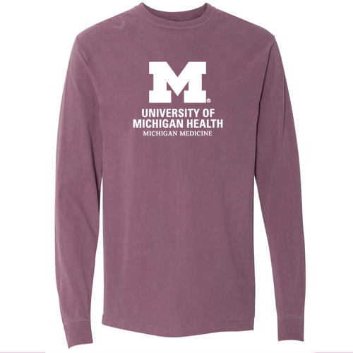 Mens/Unisex Comfort Colors Ringspun Long Sleeve Tee -- Berry